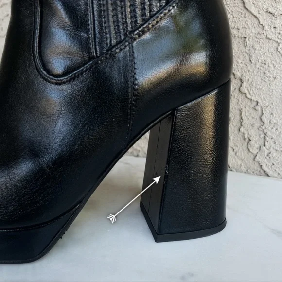 Sezane Black Ankle Boots with Chunky Heel - Picture 11 of 16